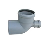 Valsir Curva per Scarico WC HTB Attacco Frontale a 87° 30' 110/50mm, Multicolore, Standard