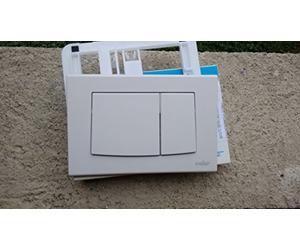 Valsir - Placca doppia Debit ABS bianca Valsir Winner 2