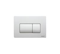 VALSIR serie VS0871301 Tropea 3 Placca 2 Pulsanti per cassetta ad incasso Tropea in abs bianca