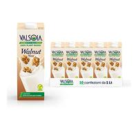 Valsoia - Bevanda Noce Drink, Box da 10 Tetra Brik Asettico da 1000 ml, 100% Vegetale, Senza Lattosio, con Calcio e Vitamine, Ideale anche per Vegani, Vegetariani e Celiaci