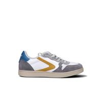 VALSPORT Sneaker uomo bianca/grigia/gialla/azzurra in suede 42