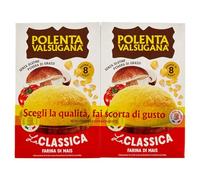 Valsugana - Polenta Rapida Gialla Bipacco, 2 Confezione da 375g. Con Farina Di Mais 100% Italiano Cotta a Vapore, Gusto Classico, Pronta in Pochi Minuti, Senza Glutine