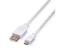 Value 11.99.8754 cavo USB 0,8 m USB A Micro-USB B Bianco