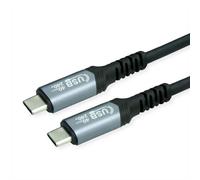 Value 11.99.9086 VALUE Cavo USB4 Gen3x2, C-C, ST/ST, 40Gbit/s, 240W, nero, 1 m