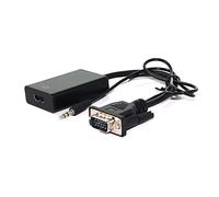 Value 12993117 - Cavo adattatore VGA/audio su HDMI, 0,15 m, colore: Nero