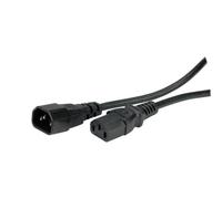 Value 19.99.1505 cavo di alimentazione Nero 0,5 m Accoppiatore C14 Accoppiatore C13 (VALUE Power Cable C14 to C13. Black. 0.5m) NEW
