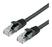 Value 21.99.1085 RJ45 Cavo di rete, cavo patch CAT 6 U/UTP 10 m Nero non scher