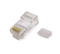 Value 21993064 - Plug modulare Non schermato, Cat.6/6A, 100 Pezzi, Trasparente