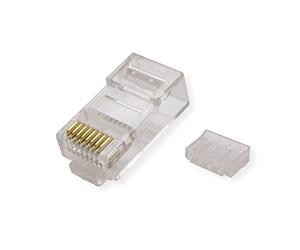 Value 21993064 - Plug modulare Non schermato, Cat.6/6A, 100 Pezzi, Trasparente