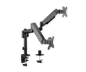VALUE Asta di supporto a braccio doppio LCD, 4 giunti, montaggio da tavolo