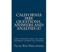 Value Bar Prep Boo California MBE Questions, Answers and Analysis ( (Tascabile)