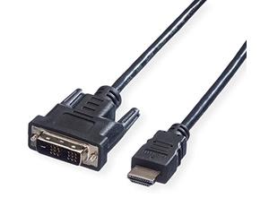 VALUE Cavo con connettore Maschio DVI (18+1) - Maschio HDMI Nero 3m