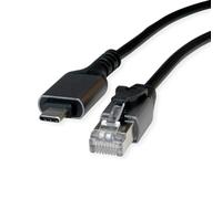VALUE Cavo convertitore USB 3.2 Gen 2 tipo C a Gigabit Ethernet, nero, 5 m