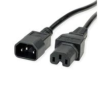 VALUE Cavo di alimentazione IEC320/C14 maschio - presa C15, nero, 1 m