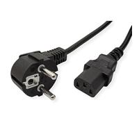 VALUE Cavo di alimentazione, spina CEE7/7 e presa IEC dritto, nero, 3 m