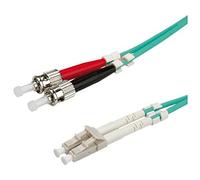 VALUE Cavo di connessione in fibra ottica 50/125µm OM3 LC/ST 0,5m turchese