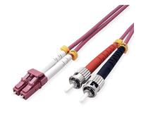 VALUE Cavo di connessione in Fibra Ottica 50/125µm OM4 LC/ST Viola 1m