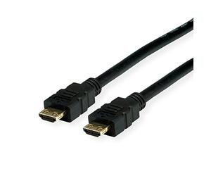 VALUE - Cavo HDMI 4K Ultra HD con Ethernet, connettore/connettore, 1 m, per una trasmissione ottimale di film con una risoluzione 4K fino a 3840x2160 @ 60Hz, colore: Nero