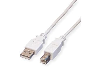 Value Cavo USB 2.0 tipo A-B, bianco, 3 m