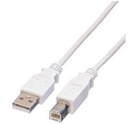 Value Cavo USB USB 2.0 Spina USB-A, Spina USB-B 4.50 m Bianco Schermato