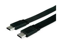 Value Cavo USB4 Gen 3, PD 20V5A, Emark, C-C, ST/ST, 40 Gbps, piatto, nero, 0,5 m