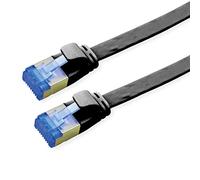 Value FTP Cat.6 Flat Network Cable, Black 1 m - Networking Cables (Black 1 m, Black, FTP, 100 Ω, 1 mm)