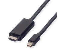 Value Mini Display Port Cavo con Spina HDMI M/M | Schermo del trasferimento di Video e Audio | Guaina in PVC in Nero | 1 m