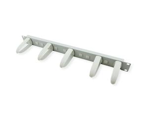 VALUE Pannello frontale 1U da 19" con 5 occhielli per cavi, grigio