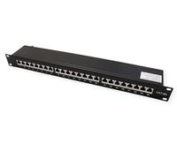 VALUE Pannello Patch Cat.6A A) 19", 24 P, schermato, Nero