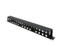 VALUE Pannello frontale 19" 1U con canale di manovra, 40 x 40 mm, nero