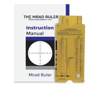 Value Plus Mrad Ruler - Calcolatore di regole per cannocchiale da cecchino o fucile, calcolatrice balistica ideale da usare con libro di droga, tabella dei dati - uso per tiro al bersaglio, lungo