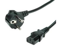 Value Cavo di alimentazione con connettore IEC femmina diritto 1,8 m Nero