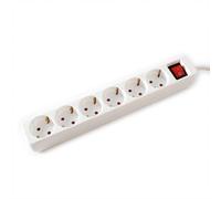 VALUE POWER STRIP, 6X, CON INTERRUTTORI, BIANCO, 1.5M, SHUKO