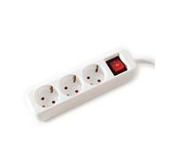 Value Power Strip 6X With Switch White 1.5M Shuko
