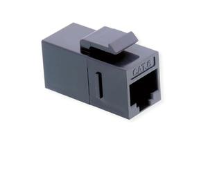 Value RJ-45 Keystone Modular Coupler, Cat.6, unshielded, black