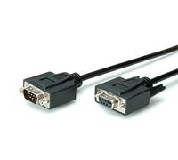 VALUE 11996210 - Cavo seriale, a 9 poli RS-232, connettore/presa, nero, 1,0 m