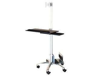 Value - Supporto girevole per PC portatile e schermo LCD, grigio argento