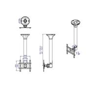 VALUE TV Montaggio a soffitto, 3 snodi