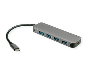 VALUE USB 3.2 Gen 1 Hub, cavo di collegamento tipo C, con 1 porta PD