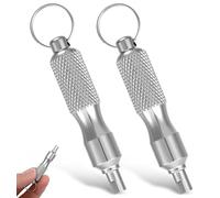 ValueBargain Set di 2 chiavi per valvola, estrattore valvola multifunzione - riparazione rapida per biciclette e moto, antiruggine