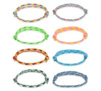 ValueBargain Set di 24 bracciali in corda nautica, da surfista, da uomo, regolabili con treccia di gomma, impermeabili e antistrappo, per sport acquatici, attività all'aperto e regali