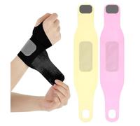 ValueBargain Supporto per polso da tennis, confezione da 3 pezzi, per mano destra, con comodo gancio e cinturino ad anello, per sport, tennis, calcio, uncinetto (multicolore)