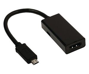 Valueline 0.2m MHL - HDMI + micro USB B m/f Nero
