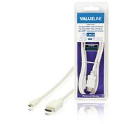 Valueline Cavo HDMI con Connettore HDMI Ethernet e Micro HDMI, 1 m, Bianco