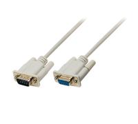 Valueline, Cavo seriale SUB-D 9p Maschio/D-SUB 9 Pin Femmina 10m, Bianco
