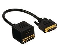 Valueline Cavo Splitter DVI/DVI-D, 24+1 Pinne, Ingresso HDMI da 0.20 m, Nero