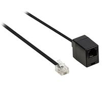 Valueline RJ11 Maschio a RJ11 Femmina Telecomunicazioni Estensione Cavo, 5 Metri Lunghezza, Nero