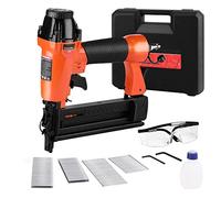 ValueMax Chiodatrice Pneumatica 2 in 1, Sparachiodi Aria Compressa con 200 Chiodi e 200 Graffette, Scarico dell'Aria 360° Orientabile, con Occhiali di Protezione e Custodia in Plastica Portatile