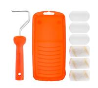 ValueMax Kit di 8 rulli piccoli da 6,3 cm, include coperture per rulli in schiuma, coperture per rulli in microfibra, vassoio e telaio a rullo, mini rullo per pittura per armadi, porte, lavori