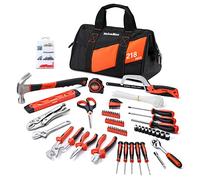 ValueMax Kit di attrezzi per la casa da 218 pezzi con borsa degli attrezzi da 33 cm, per riparazioni domestiche e set di attrezzi fai da te, tra cui set di pinze, set di chiavi a cricchetto, set di